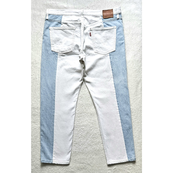LEVI'S Premium 501T taper lt-wash free people cropped goop jeans $128 W32 x L26 - Picture 6 of 14